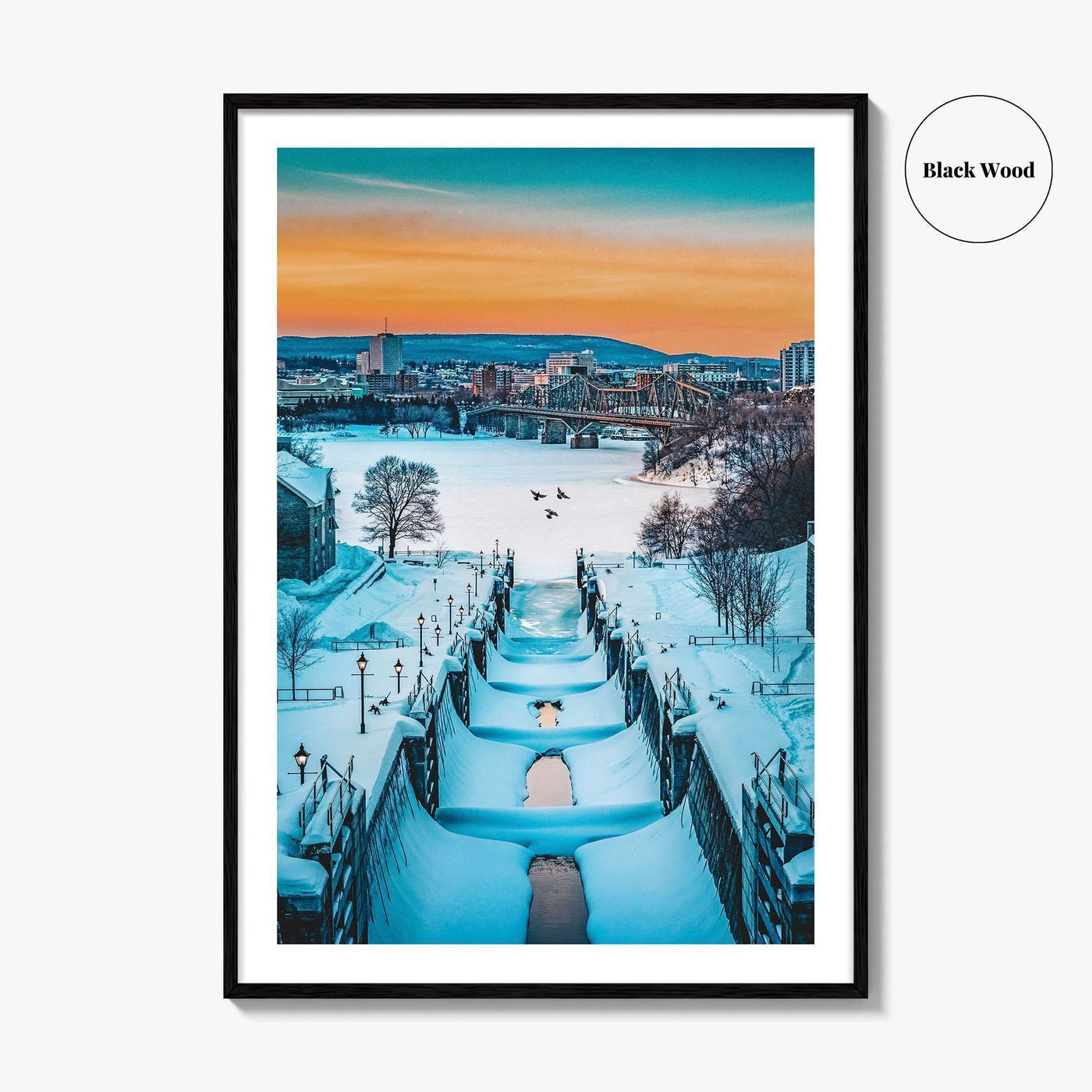 Ottawa Fine Art Photo Print, Rideau Canal Locks, Ontario Canada, Wall Decor Poster