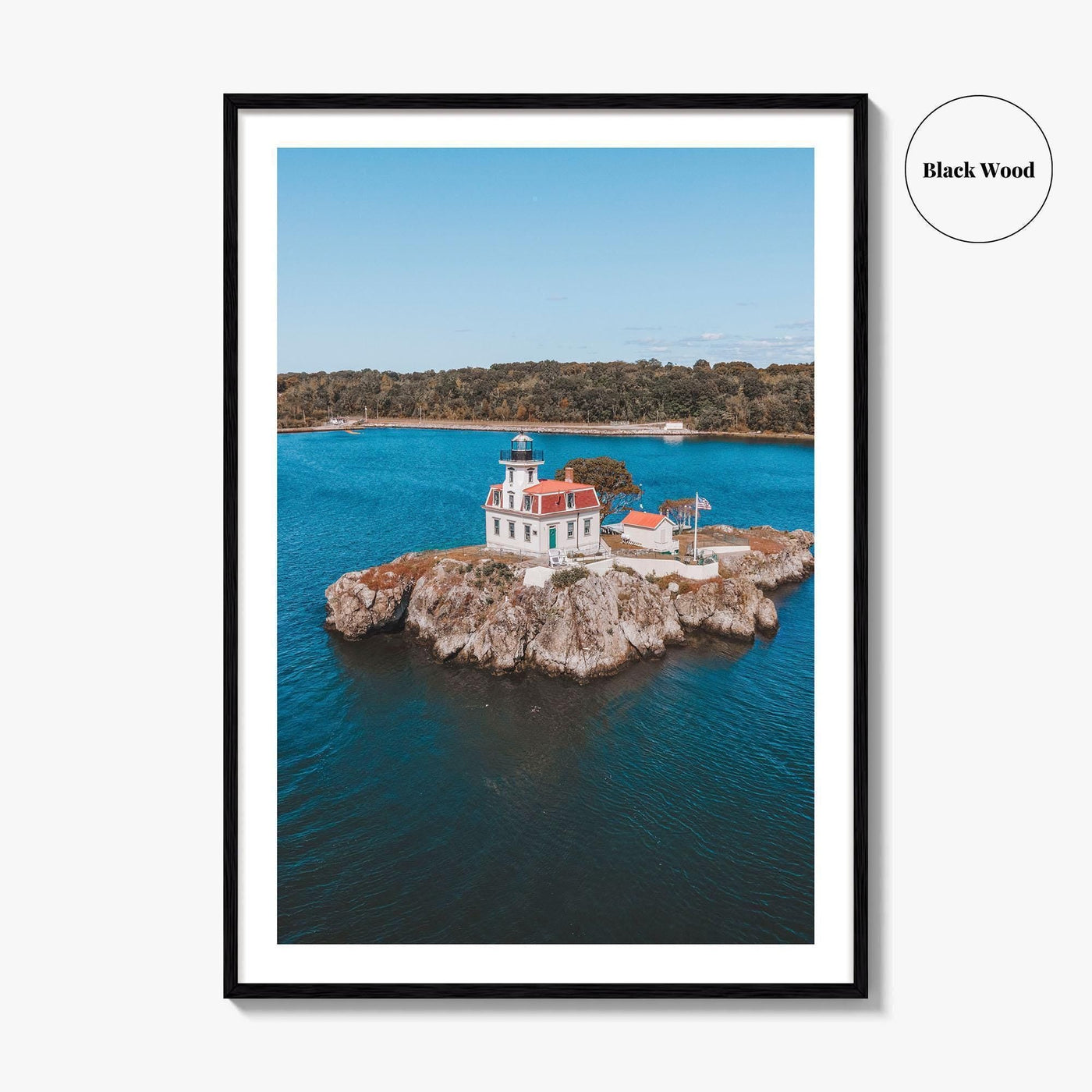 Pomham Rocks Lighthouse Fine Art Photo Print, Narragansett Bay, East Providence RI, Poster, USA