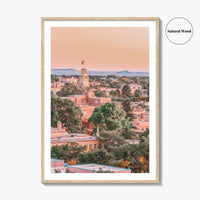 Santa Fe Skyline Fine Art Photo Print, New Mexico USA Downtown, Wall Decor Poster