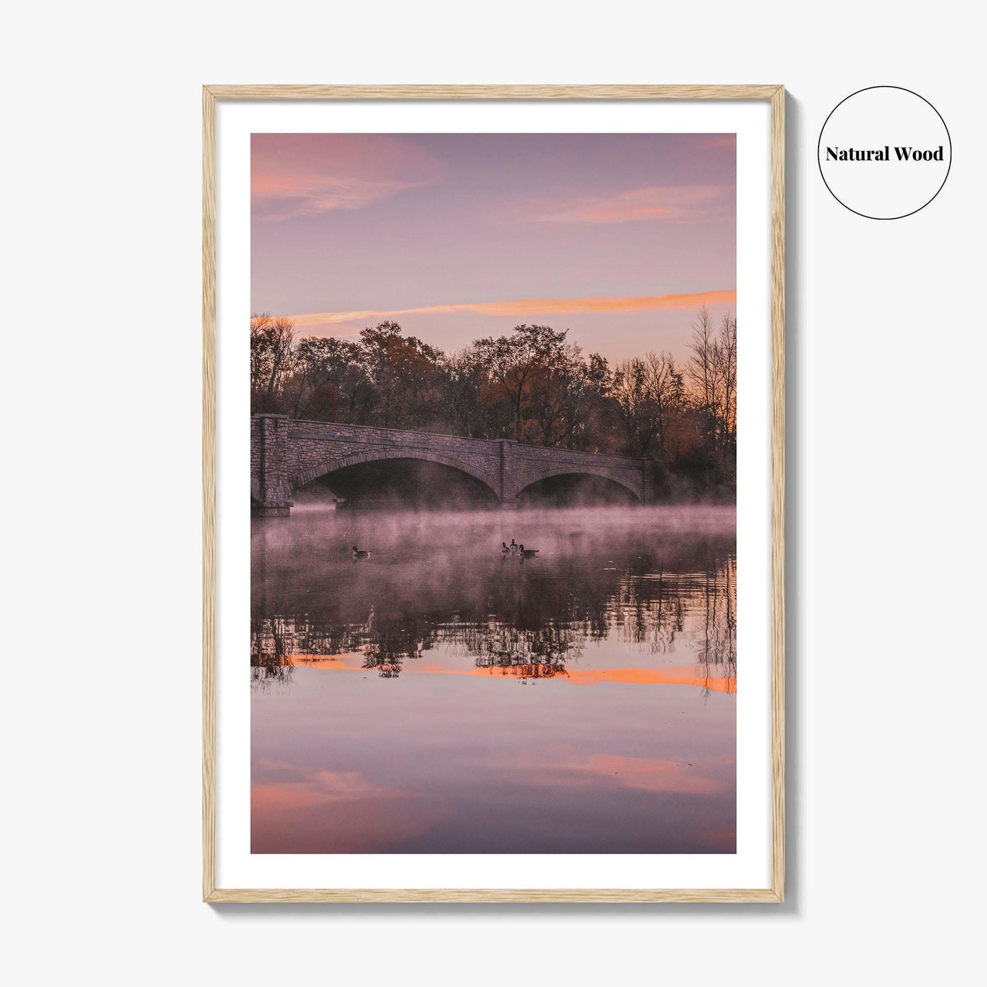 Princeton Fine Art Photo Print, Carnegie Lake Bridge, New Jersey Wall Decor Poster USA