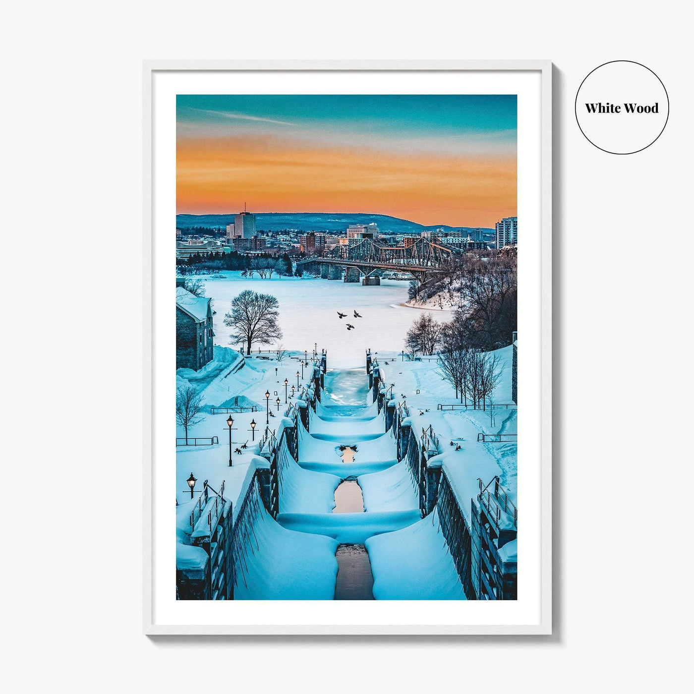 Ottawa Fine Art Photo Print, Rideau Canal Locks, Ontario Canada, Wall Decor Poster