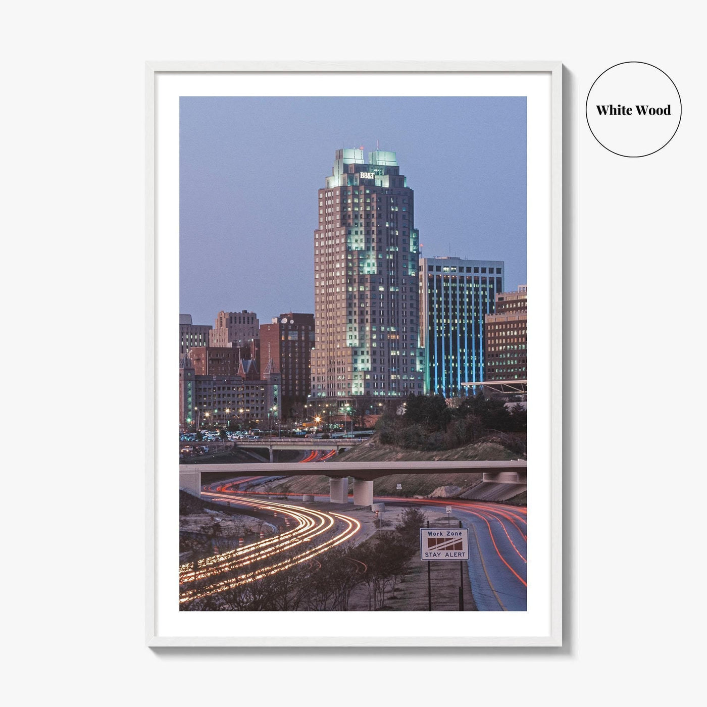 Raleigh Skyline Fine Art Photo Print, NC, North Carolina, USA, Wall Poster