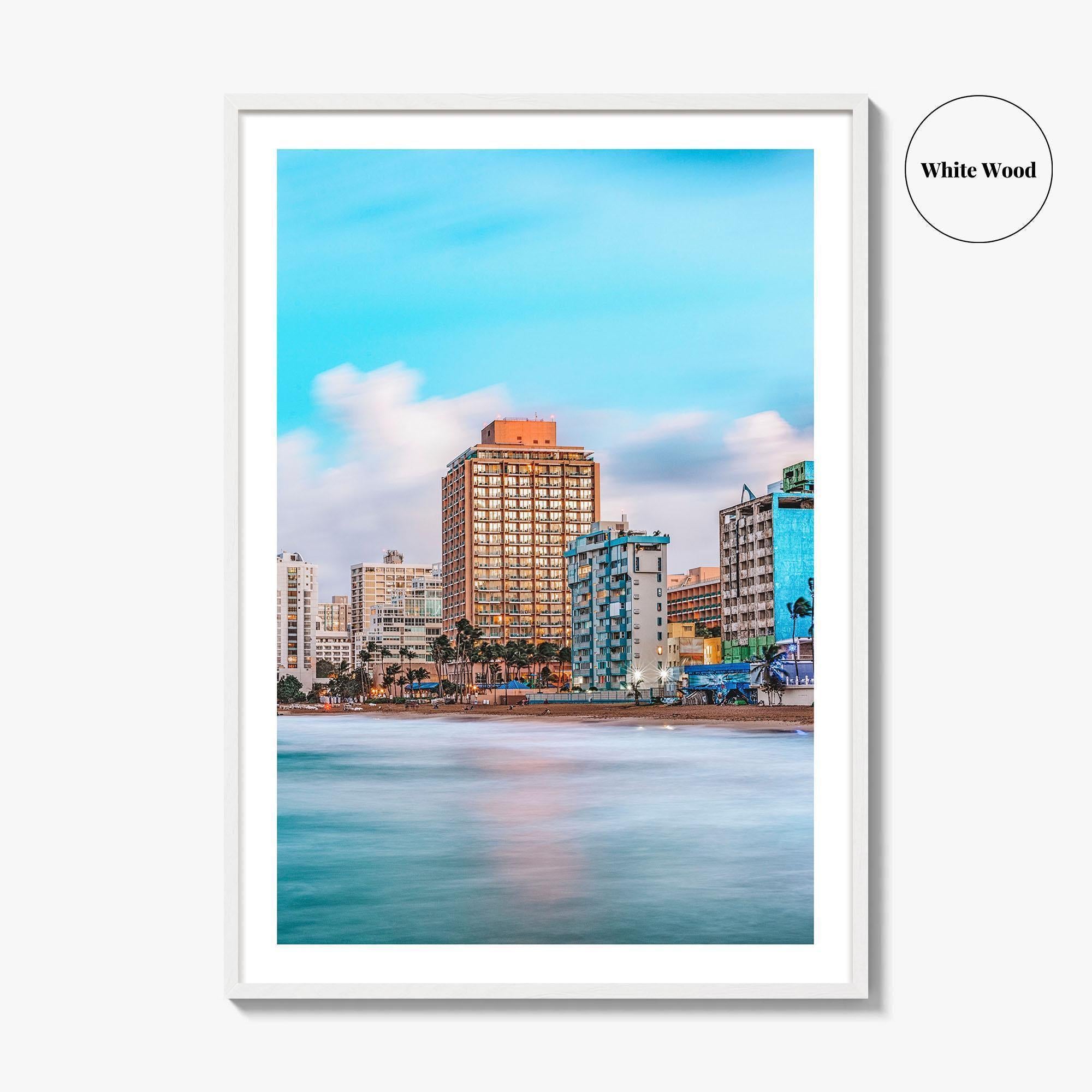 San Juan Skyline Fine Art Photo Print, Condado Beach, Puerto Rico, Wall Decor, Poster