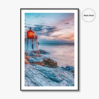 Newport Rhode Island Fine Art Photo Print, Castle Hill Lighthouse Wall Poster, USA