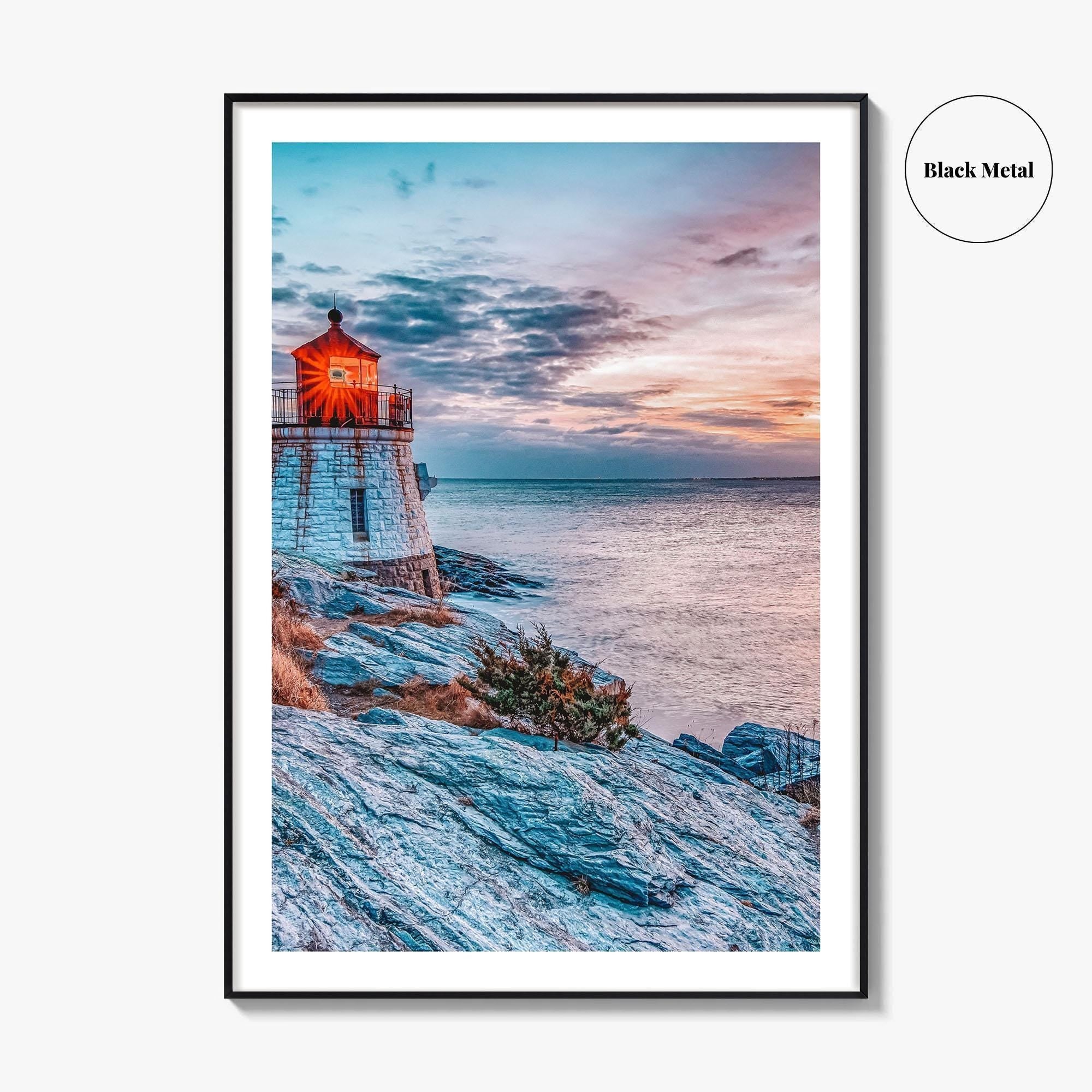 Newport Rhode Island Fine Art Photo Print, Castle Hill Lighthouse Wall Poster, USA