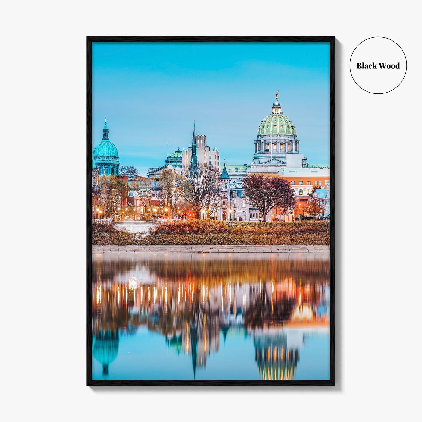 Harrisburg Pennsylvania Skyline Fine Art Photo Print, Susquehanna River, USA Poster, Wall Decor