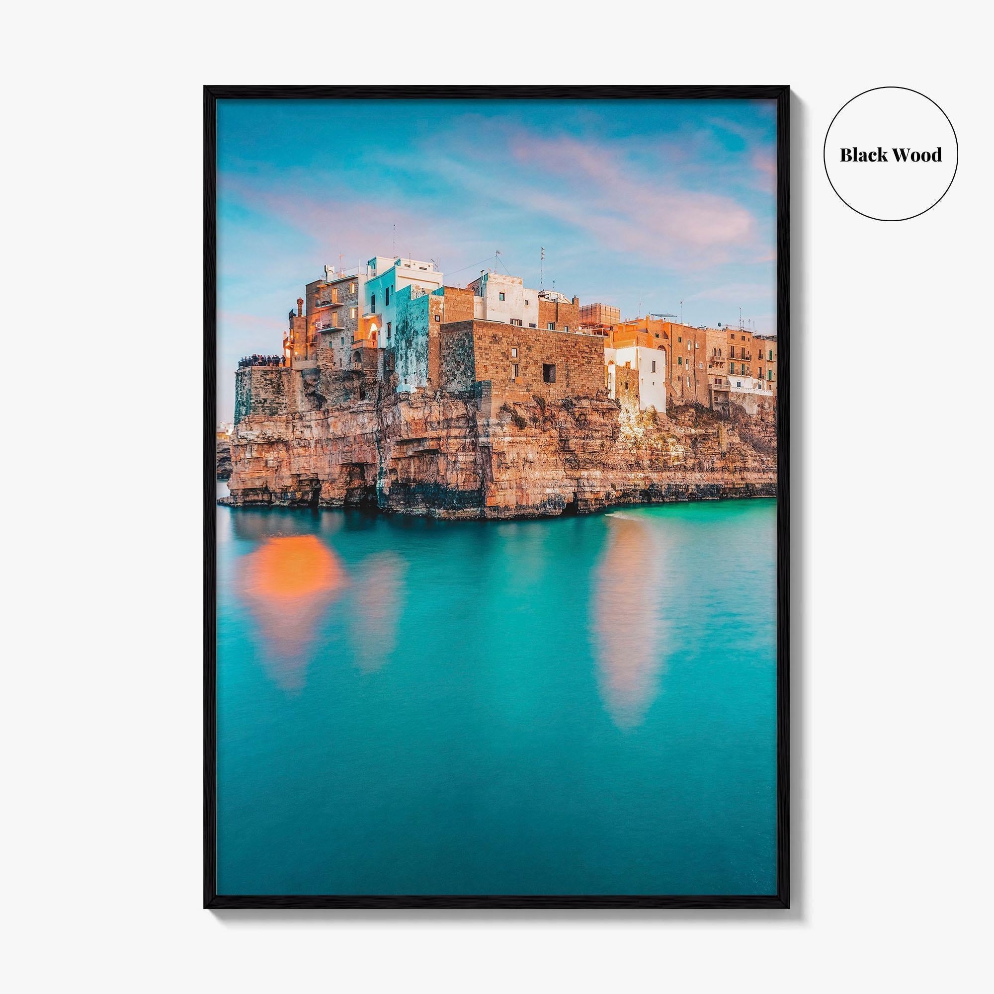 Polignano a Mare Fine Art Photo Print, Puglia Italy Wall Poster, Adriatic Sea