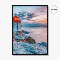 Newport Rhode Island Fine Art Photo Print, Castle Hill Lighthouse Wall Poster, USA