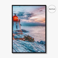 Newport Rhode Island Fine Art Photo Print, Castle Hill Lighthouse Wall Poster, USA