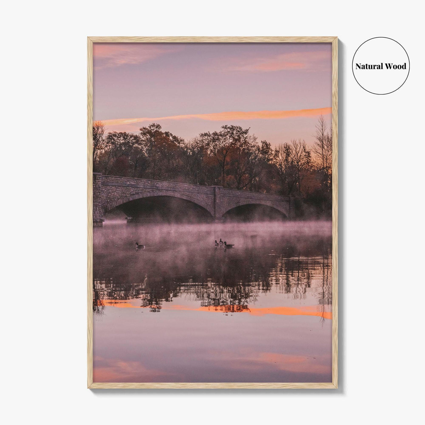 Princeton Fine Art Photo Print, Carnegie Lake Bridge, New Jersey Wall Decor Poster USA