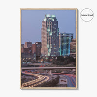 Raleigh Skyline Fine Art Photo Print, NC, North Carolina, USA, Wall Poster