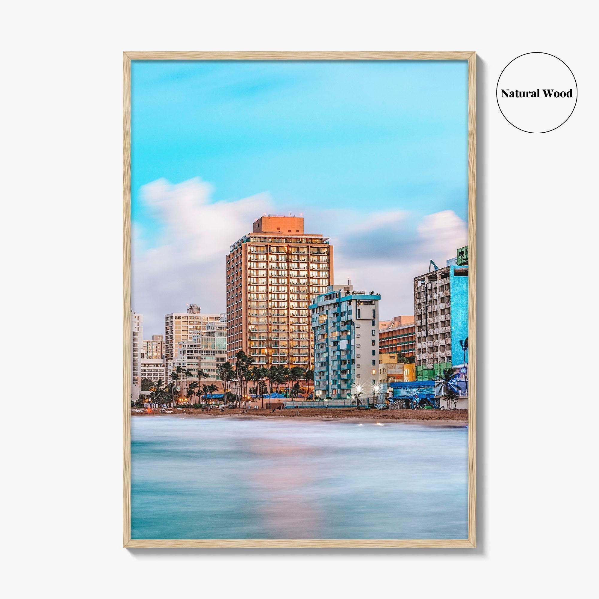 San Juan Skyline Fine Art Photo Print, Condado Beach, Puerto Rico, Wall Decor, Poster