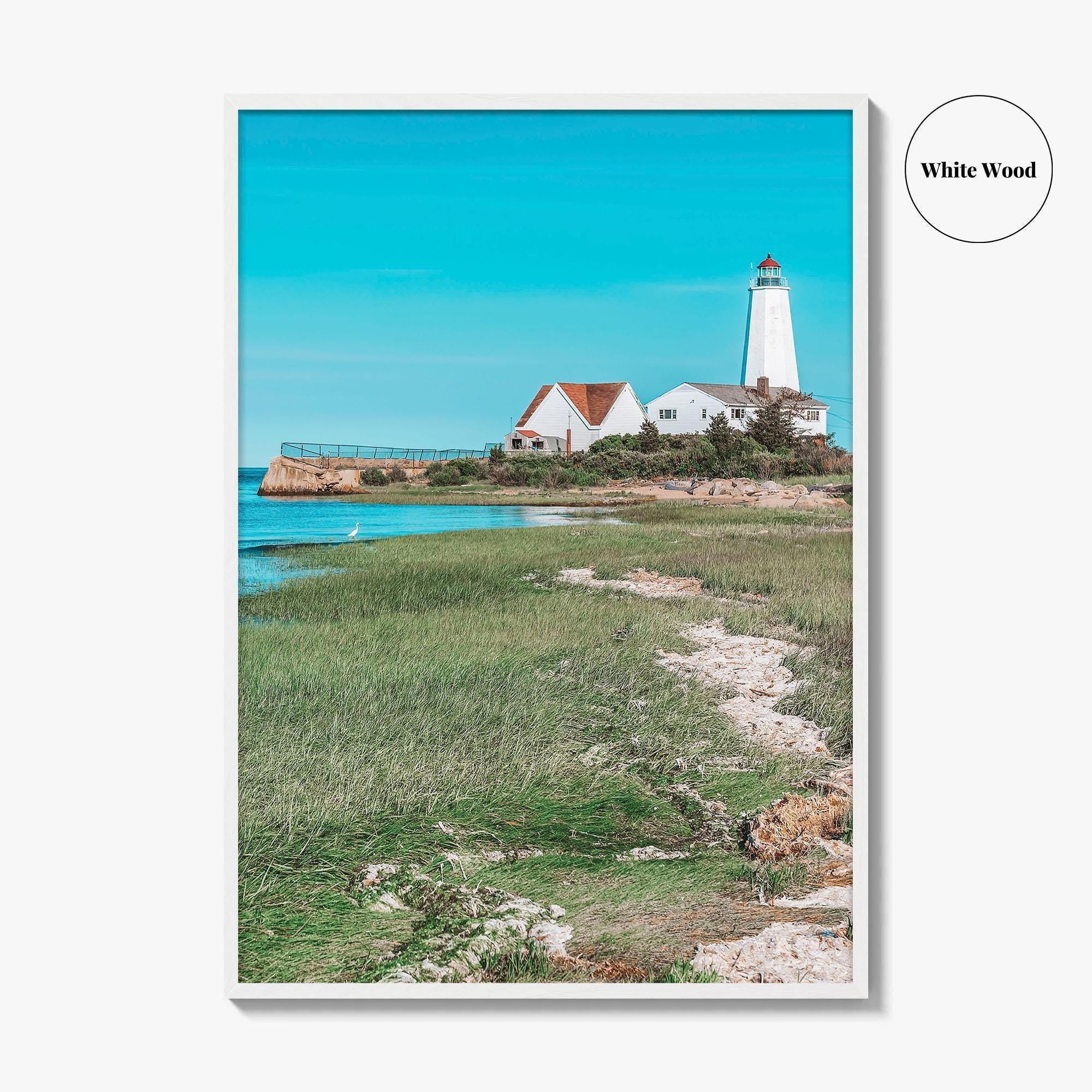 Old Saybrook Fine Art Photo Print, Lynde Point Lighthouse, Connecticut, USA, Wall Decor Poster