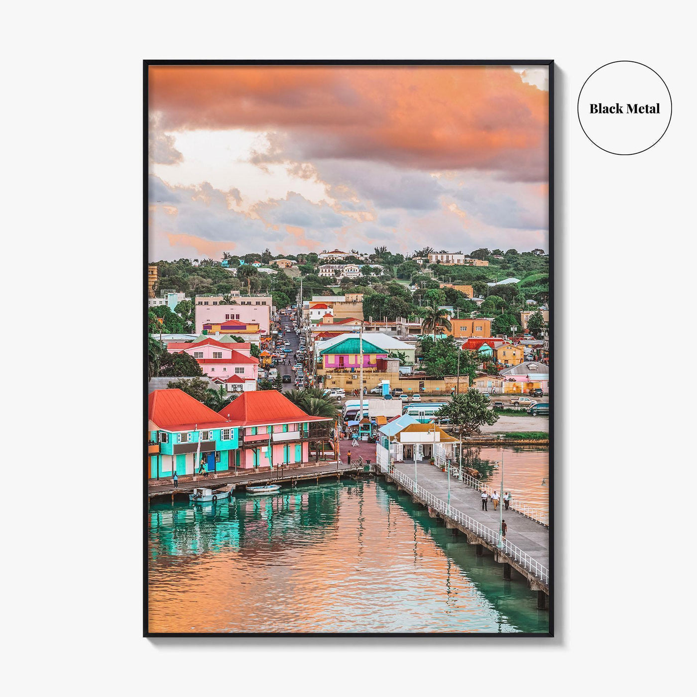 St John's Skyline Fine Art Photo Print, Port, Antigua and Barbuda Poster