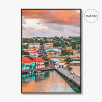 St John's Skyline Fine Art Photo Print, Port, Antigua and Barbuda Poster