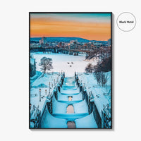 Ottawa Fine Art Photo Print, Rideau Canal Locks, Ontario Canada, Wall Decor Poster