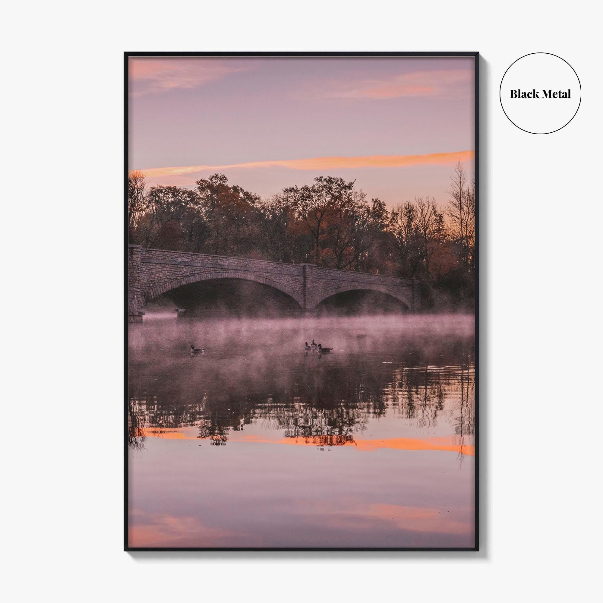 Princeton Fine Art Photo Print, Carnegie Lake Bridge, New Jersey Wall Decor Poster USA