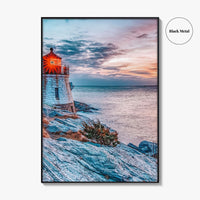 Newport Rhode Island Fine Art Photo Print, Castle Hill Lighthouse Wall Poster, USA