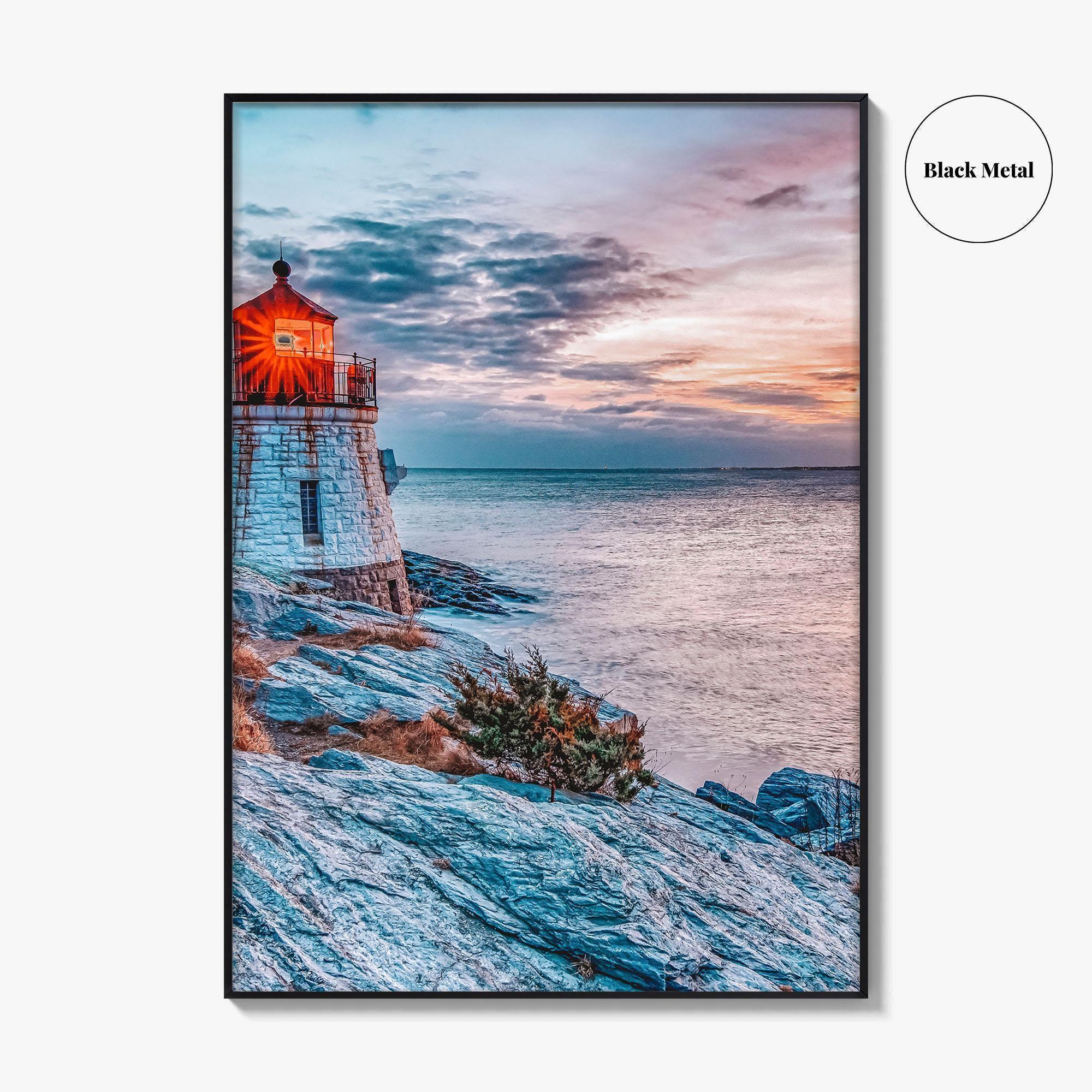 Newport Rhode Island Fine Art Photo Print, Castle Hill Lighthouse Wall Poster, USA