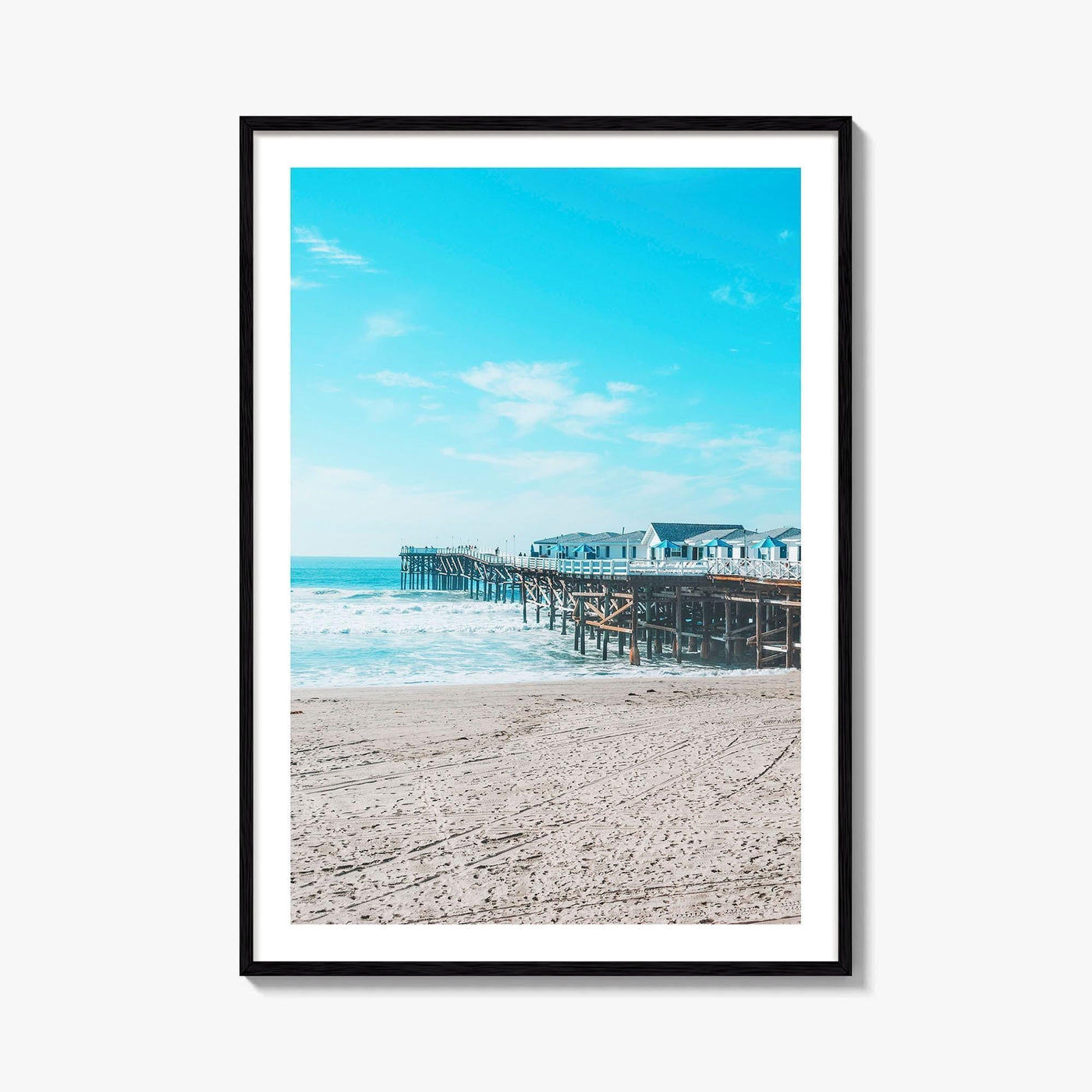 Pacific Beach Fine Art Photo Print, Crystal Pier, San Diego, California Wall Poster