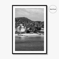 Martinique Black and White Fine Art Photo Print, Caribbean French Antilles Poster