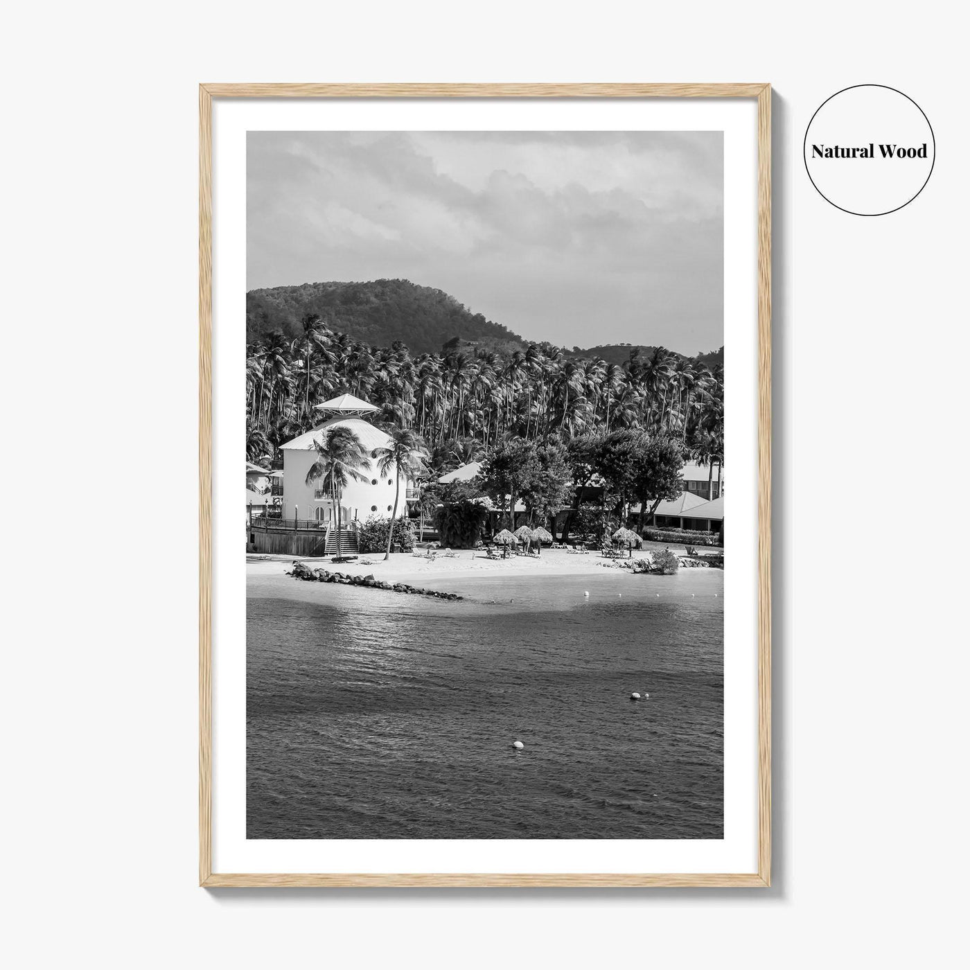Martinique Black and White Fine Art Photo Print, Caribbean French Antilles Poster