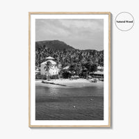 Martinique Black and White Fine Art Photo Print, Caribbean French Antilles Poster