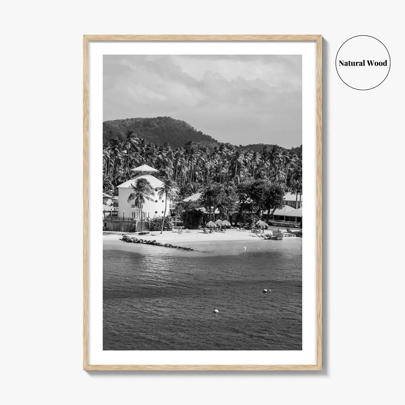 Martinique Black and White Fine Art Photo Print, Caribbean French Antilles Poster