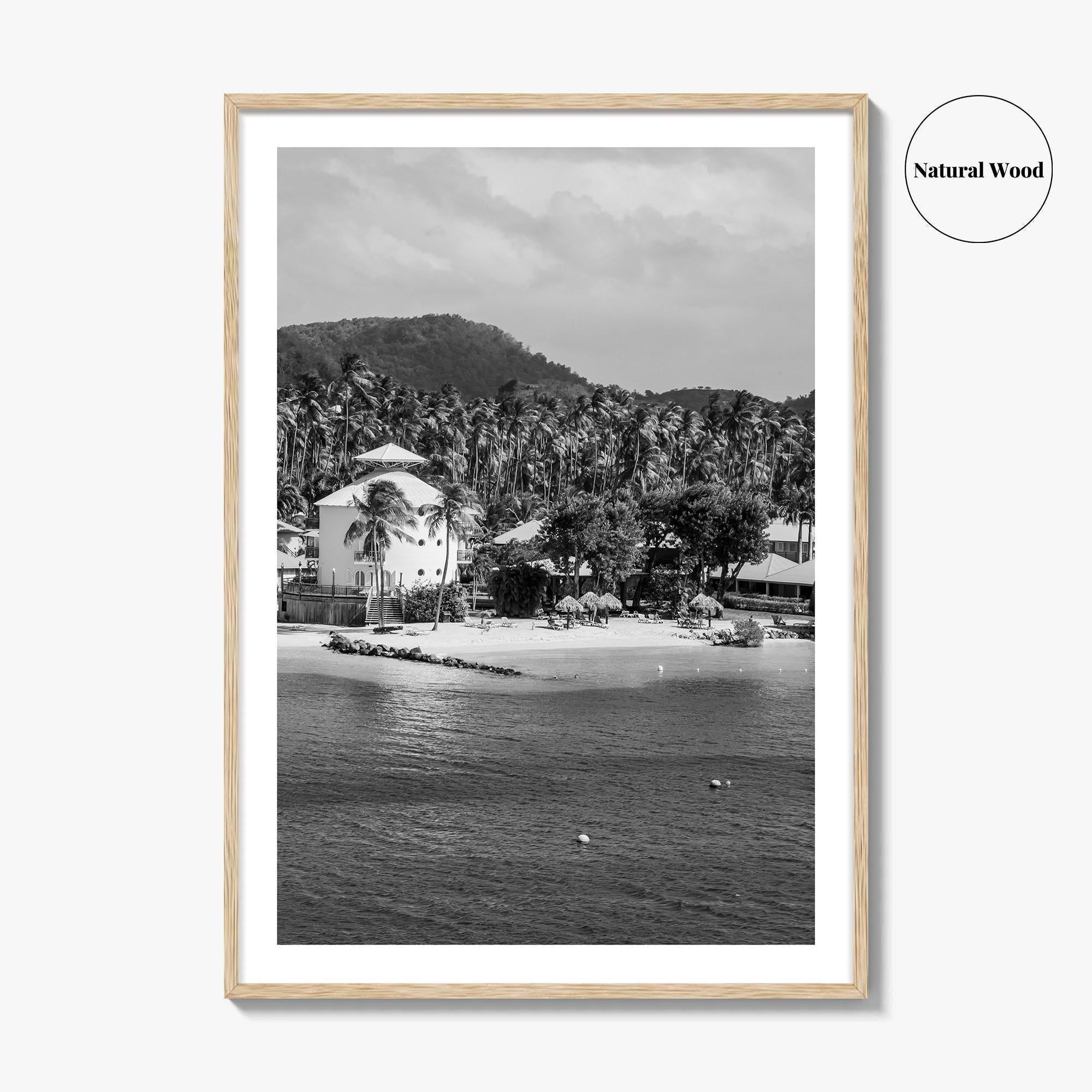 Martinique Black and White Fine Art Photo Print, Caribbean French Antilles Poster