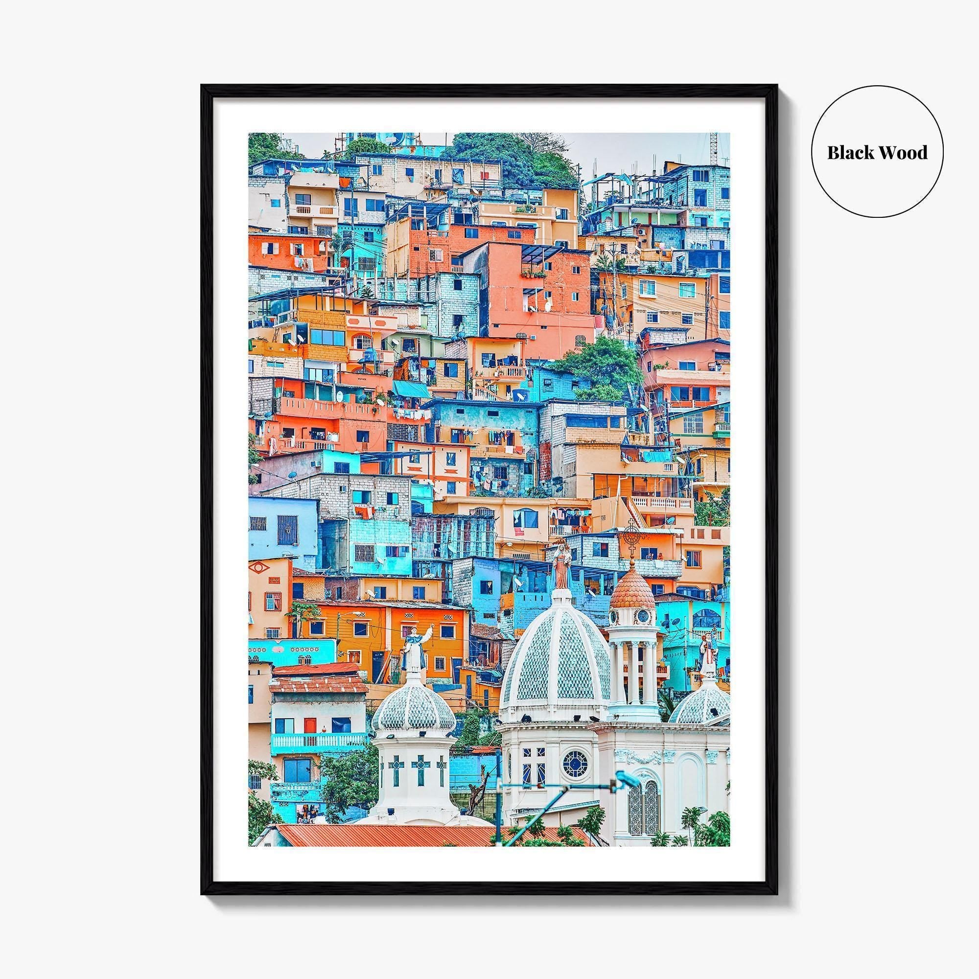 Guayaquil Fine Art Photo Print, Las Peñas, Santa Ana Hill, Ecuador Poster