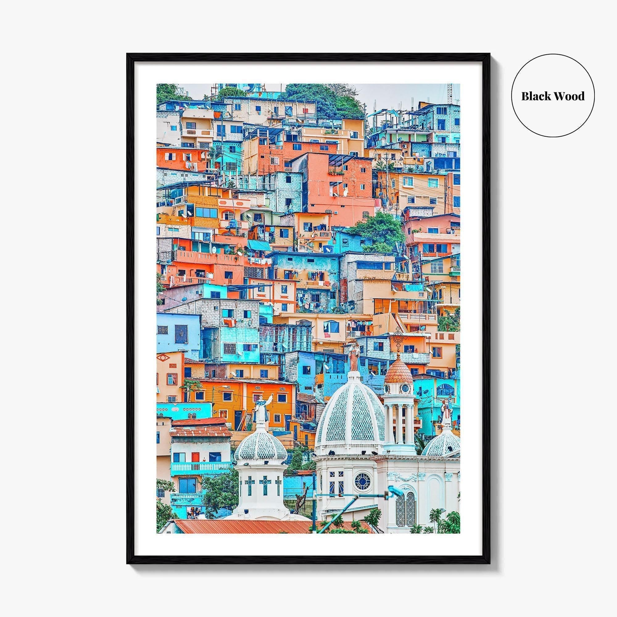 Guayaquil Fine Art Photo Print, Las Peñas, Santa Ana Hill, Ecuador Poster
