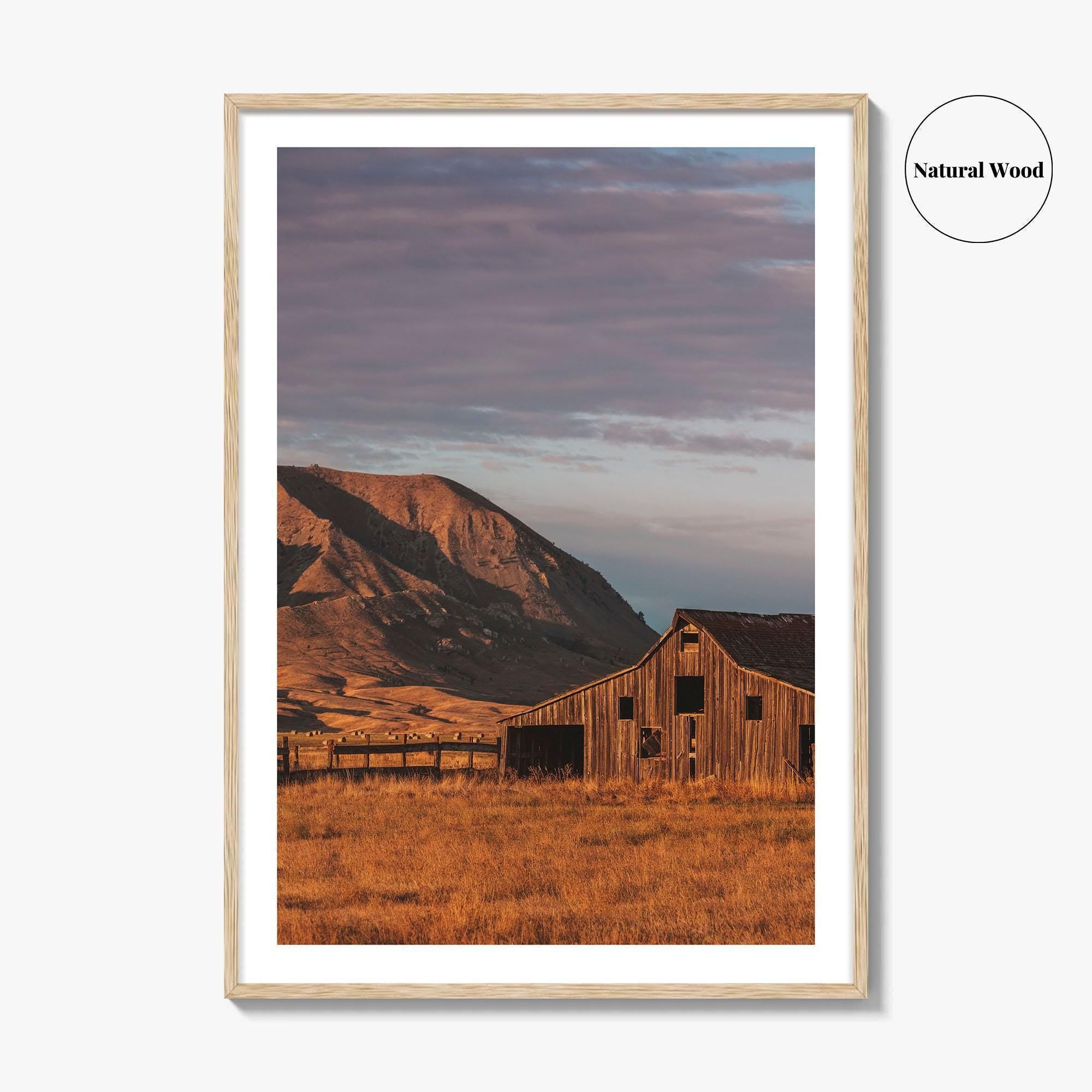 Bear Butte South Dakota Fine Art Photo Print, Sturgis, USA, Barn Poster