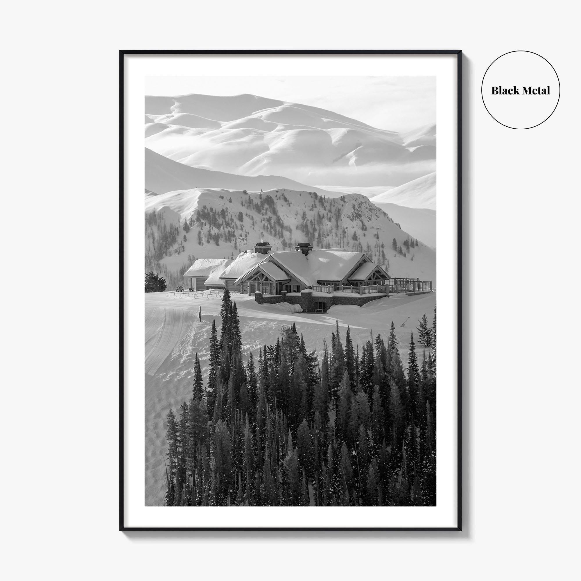 Sun Valley Black and White Fine Art Photo Print, Idaho, Ketchum, USA Wall Decor