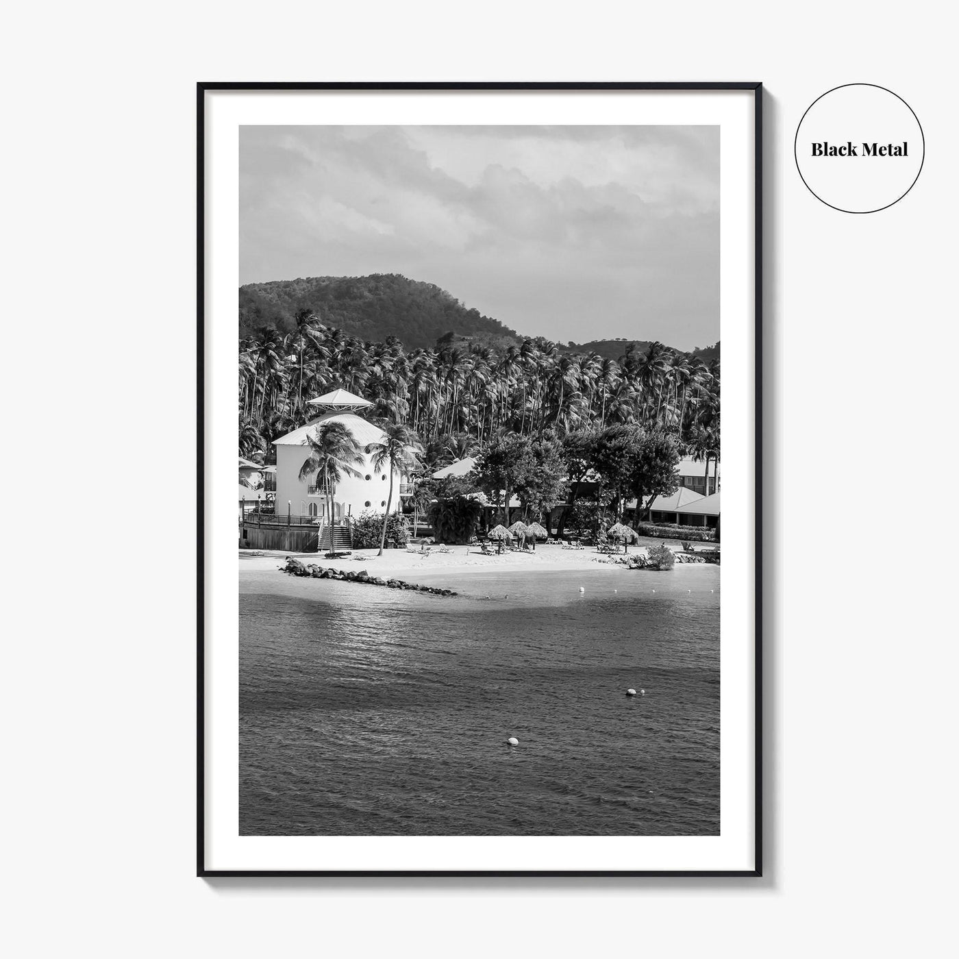 Martinique Black and White Fine Art Photo Print, Caribbean French Antilles Poster