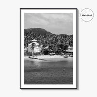 Martinique Black and White Fine Art Photo Print, Caribbean French Antilles Poster