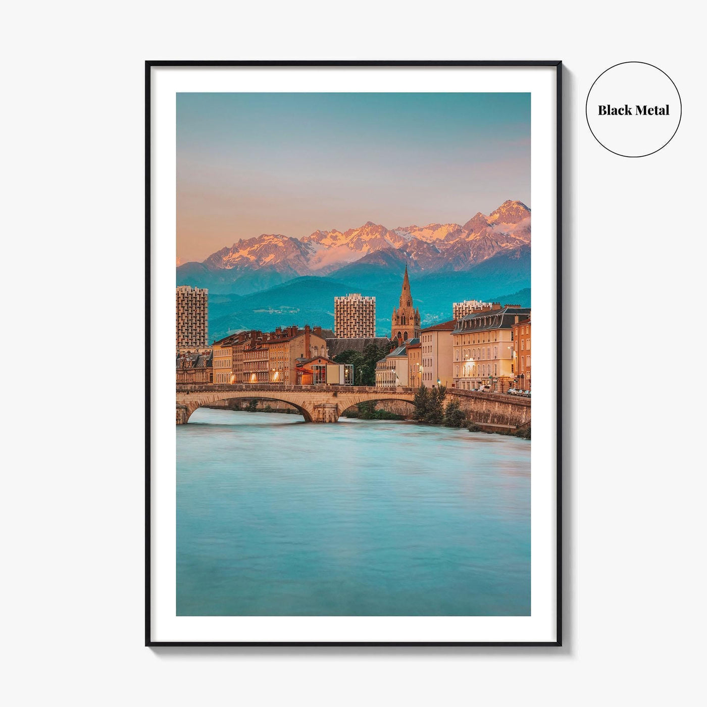 Grenoble Skyline Fine Art Photo Print, Wall Art Poster, Isère, French Alps