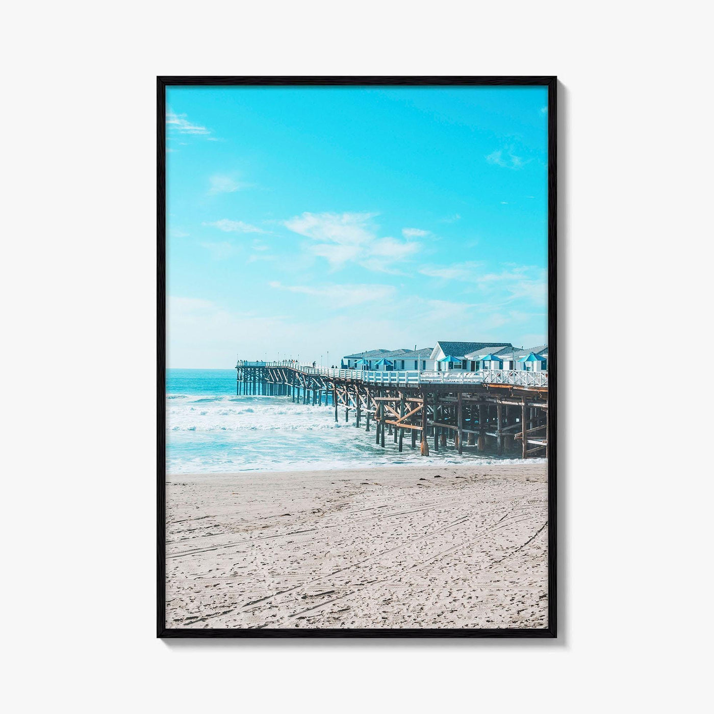 Pacific Beach Fine Art Photo Print, Crystal Pier, San Diego, California Wall Poster