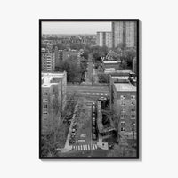 The Bronx Black and White Fine Art Photo Print, Spuyten Duyvil Aerial, NYC Poster