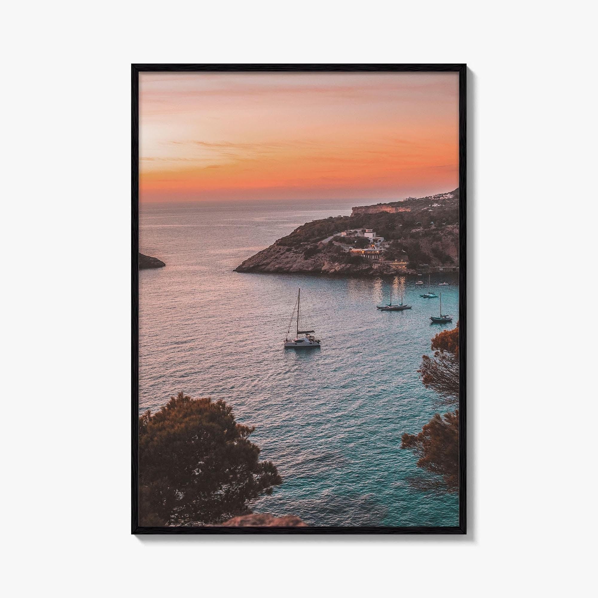 Ibiza Fine Art Photo Print, Balearic Islands Spain, Boat Sea Poster