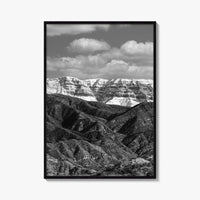 Ojai Black and White Fine Art Photo Print, Topa Topa Bluffs, California Poster