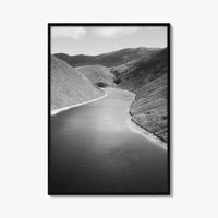 Northern Ireland Black and White Fine Art Photo Print, Mourne Mountains Silent Valley Poster