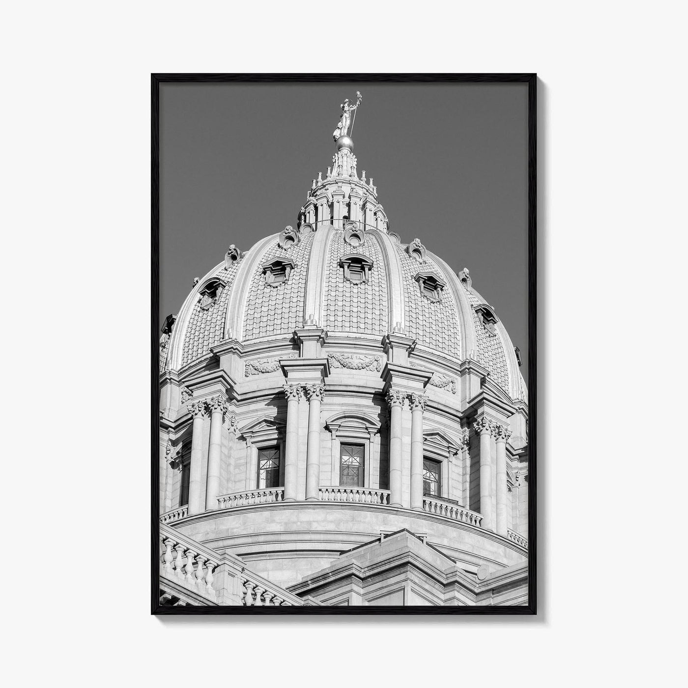 Harrisburg Black and White Fine Art Photo Print, Pennsylvania Capitol Dome Poster, PA Poster