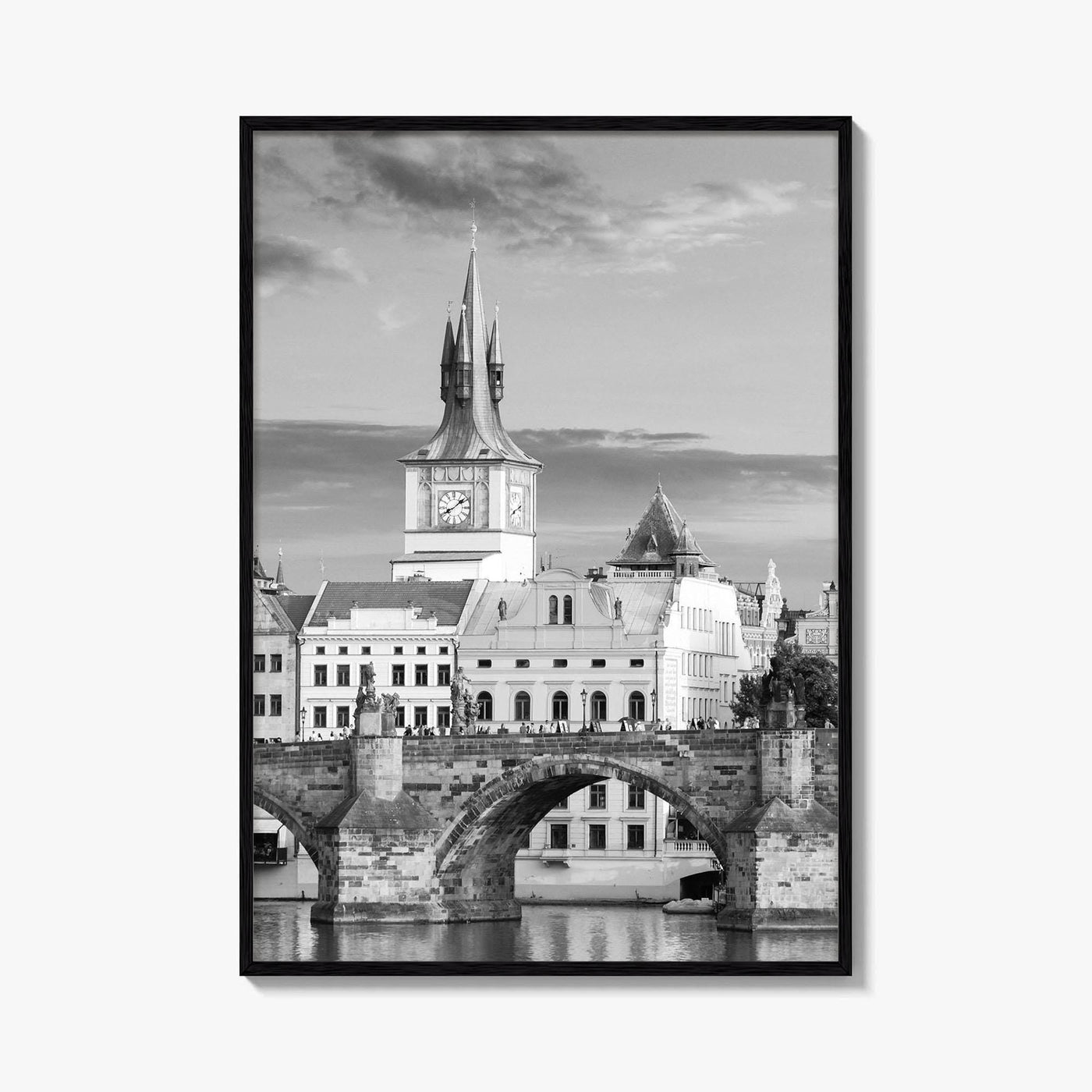 Prague Black and White Fine Art Photo Print, Charles Bridge, Czech Republic, Praha, Poster