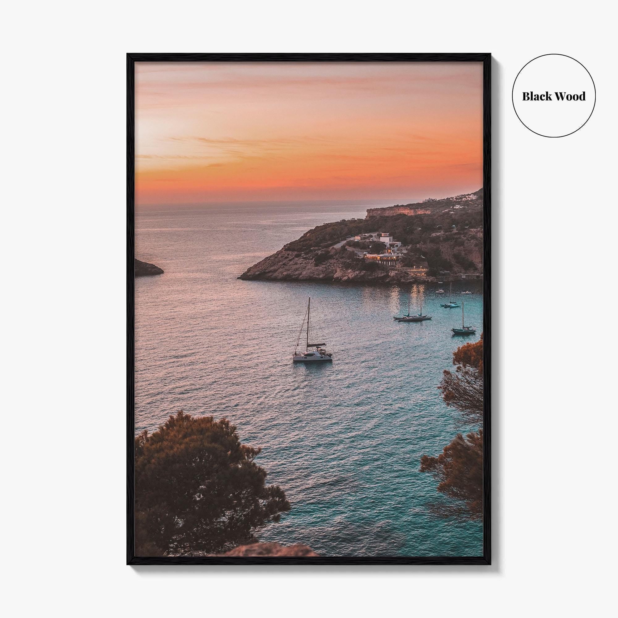 Ibiza Fine Art Photo Print, Balearic Islands Spain, Boat Sea Poster
