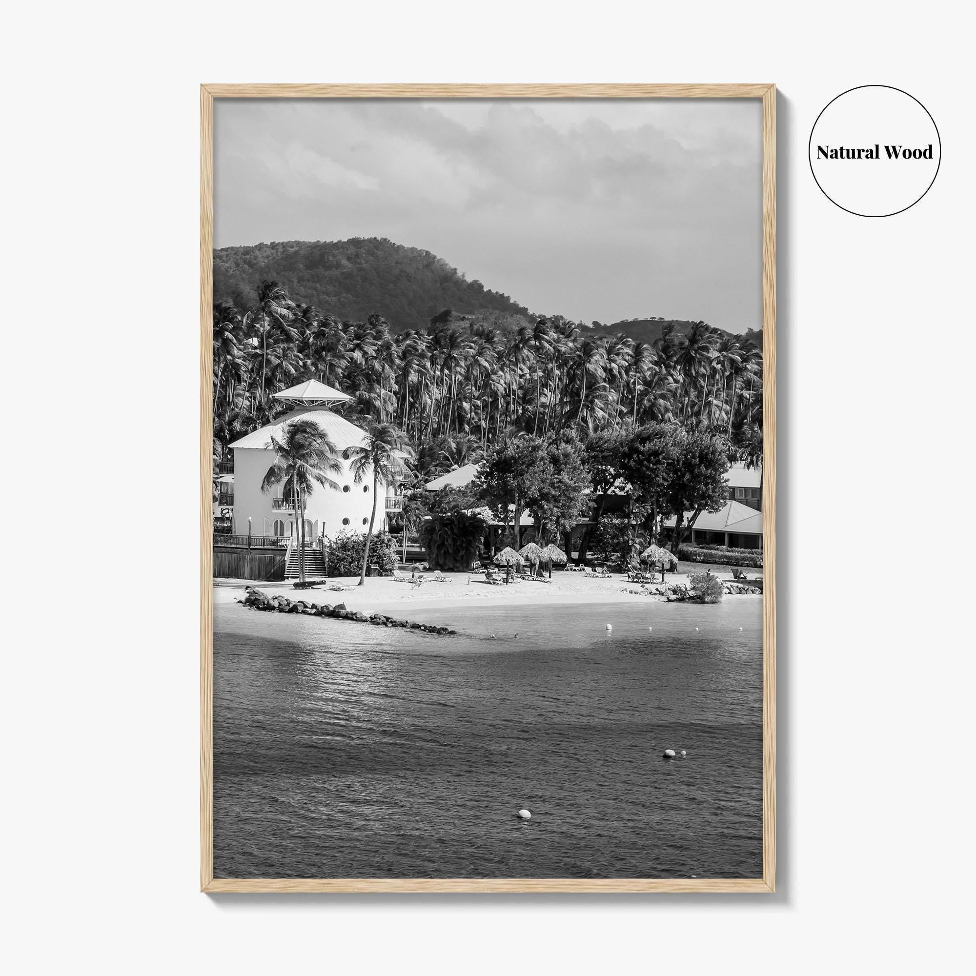 Martinique Black and White Fine Art Photo Print, Caribbean French Antilles Poster