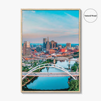 Nashville Skyline Fine Art Photo Print, Tennessee TN Aerial Wall Decor Poster, USA
