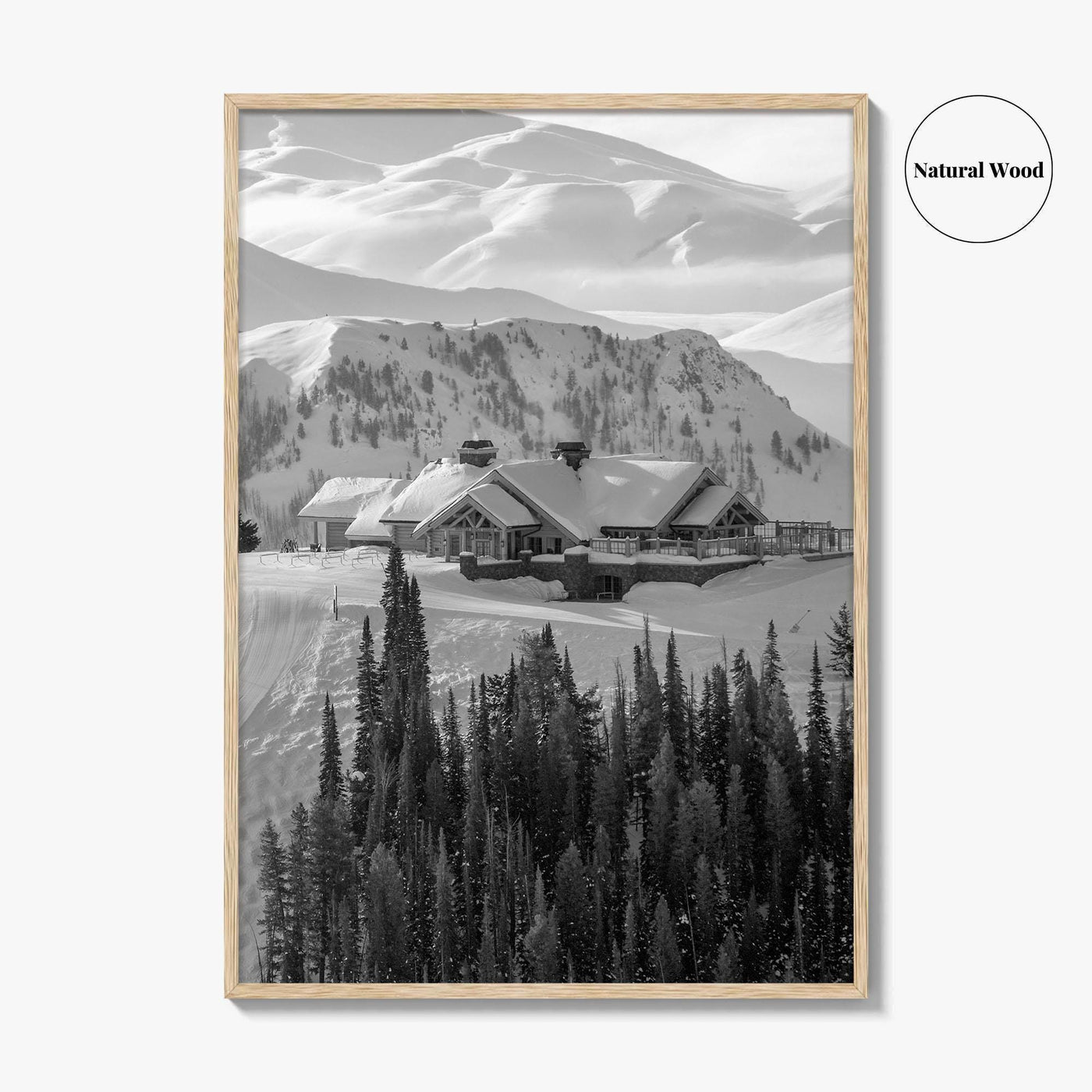 Sun Valley Black and White Fine Art Photo Print, Idaho, Ketchum, USA Wall Decor