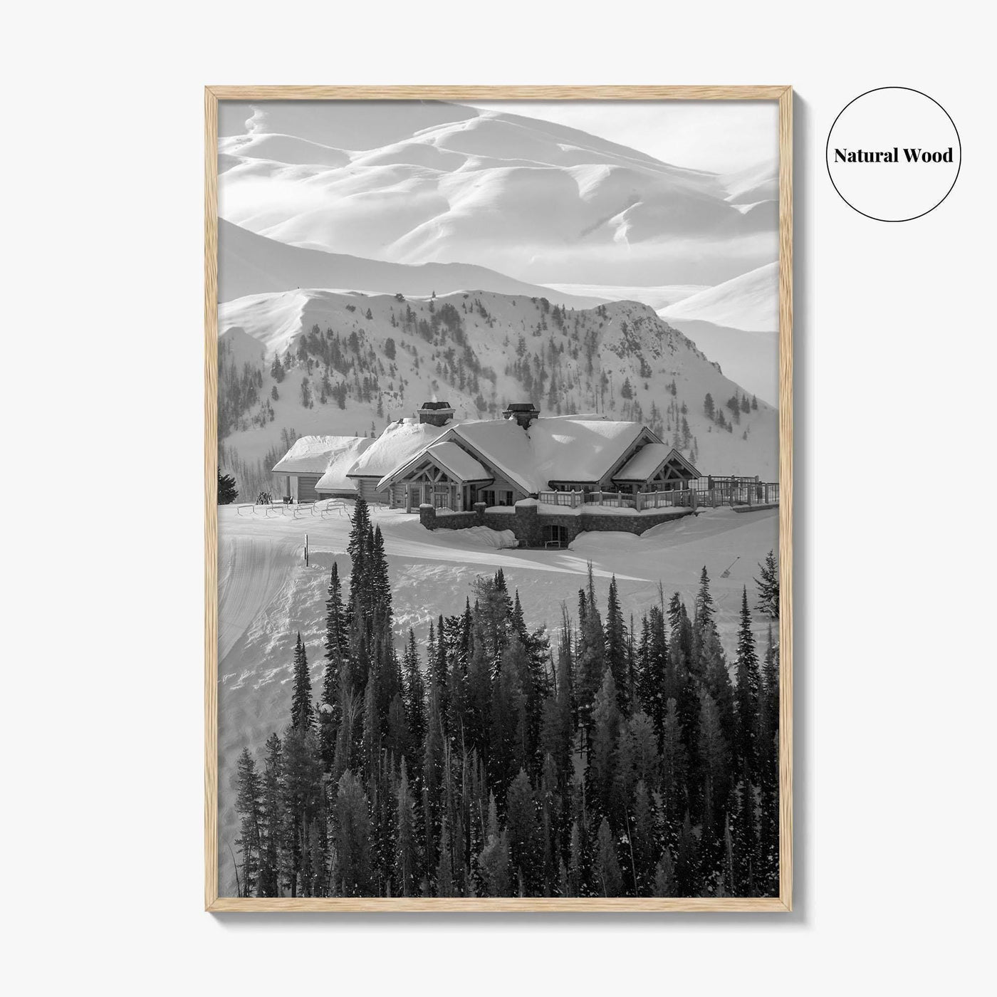 Sun Valley Black and White Fine Art Photo Print, Idaho, Ketchum, USA Wall Decor