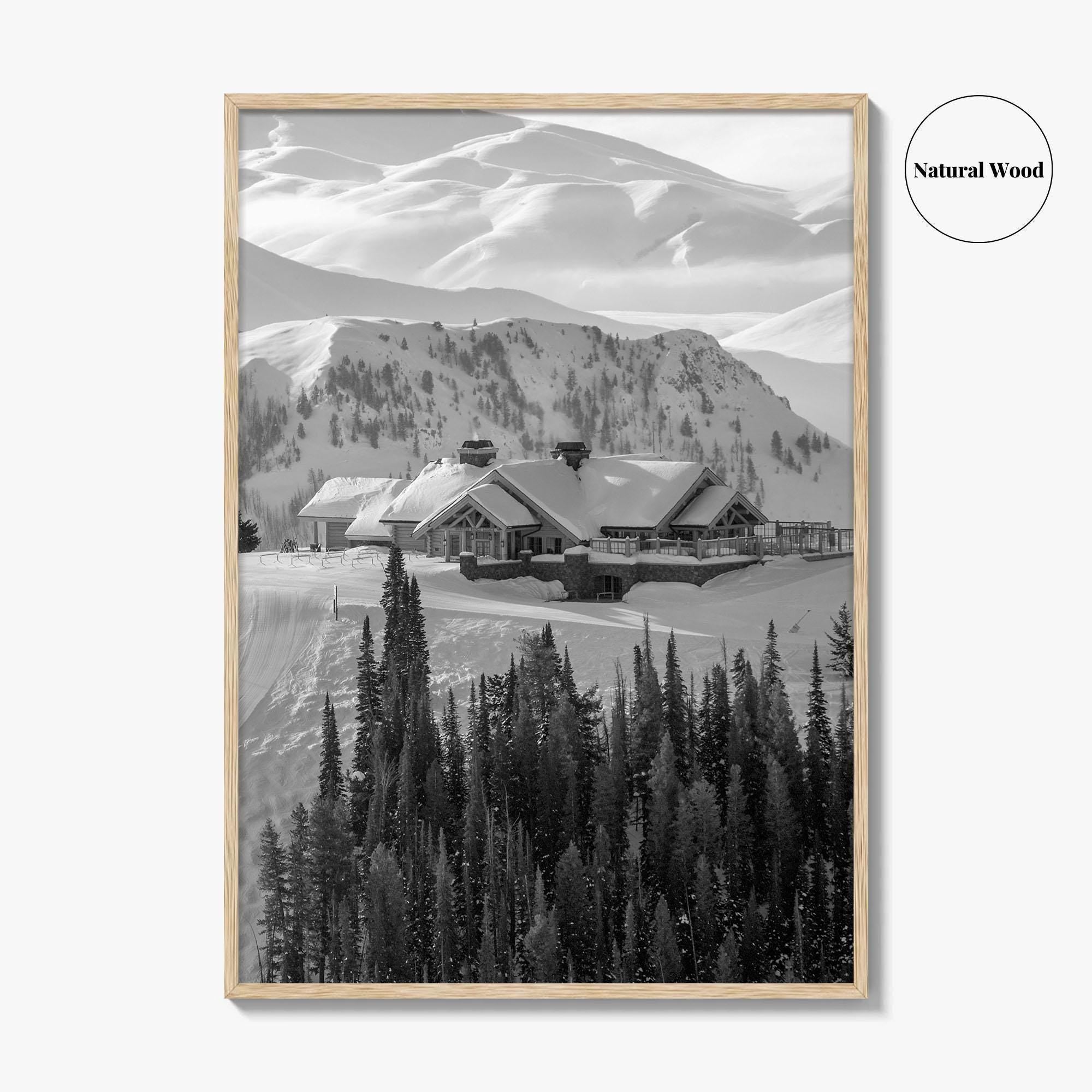 Sun Valley Black and White Fine Art Photo Print, Idaho, Ketchum, USA Wall Decor
