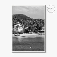 Martinique Black and White Fine Art Photo Print, Caribbean French Antilles Poster